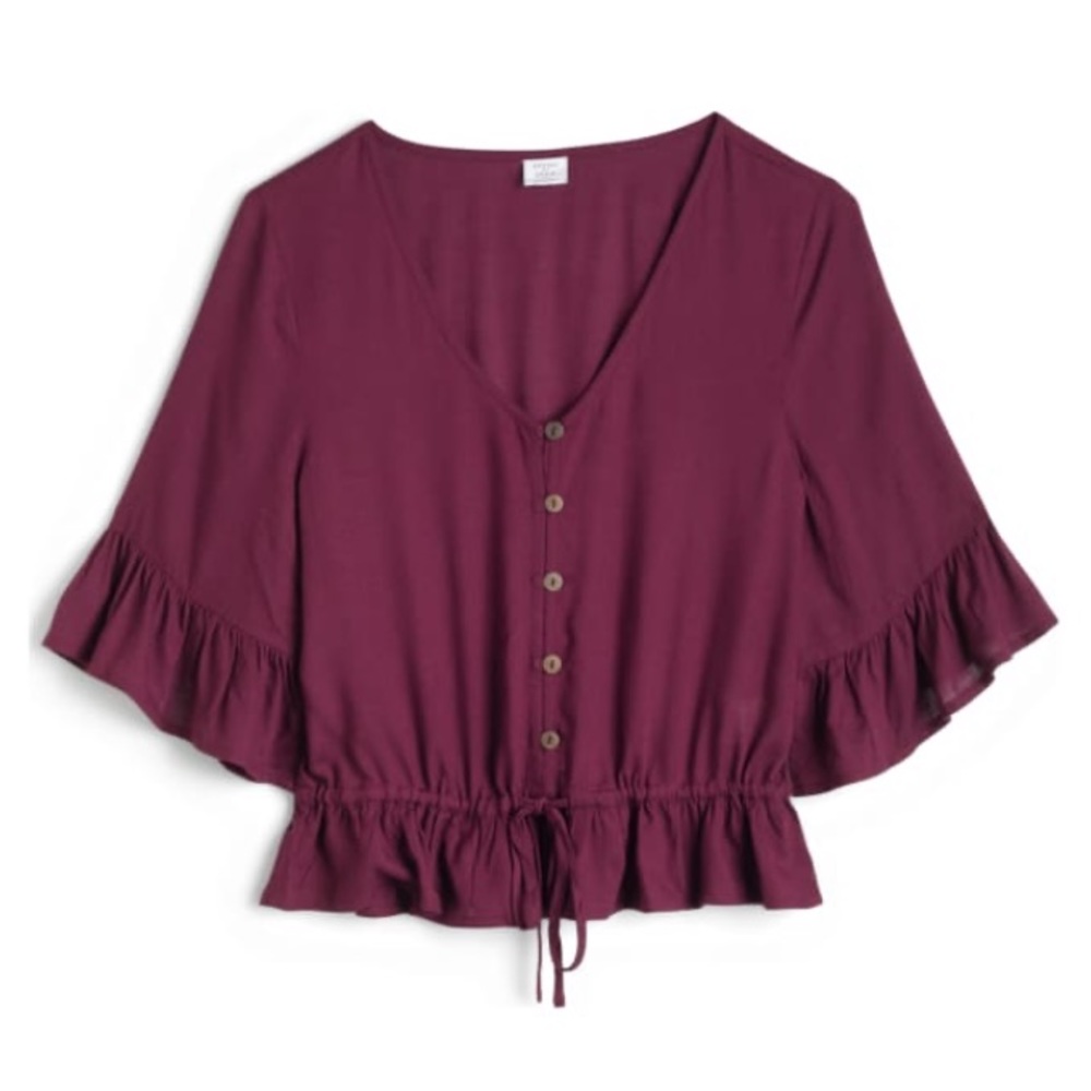 STITCH FIX maroon button blouse!